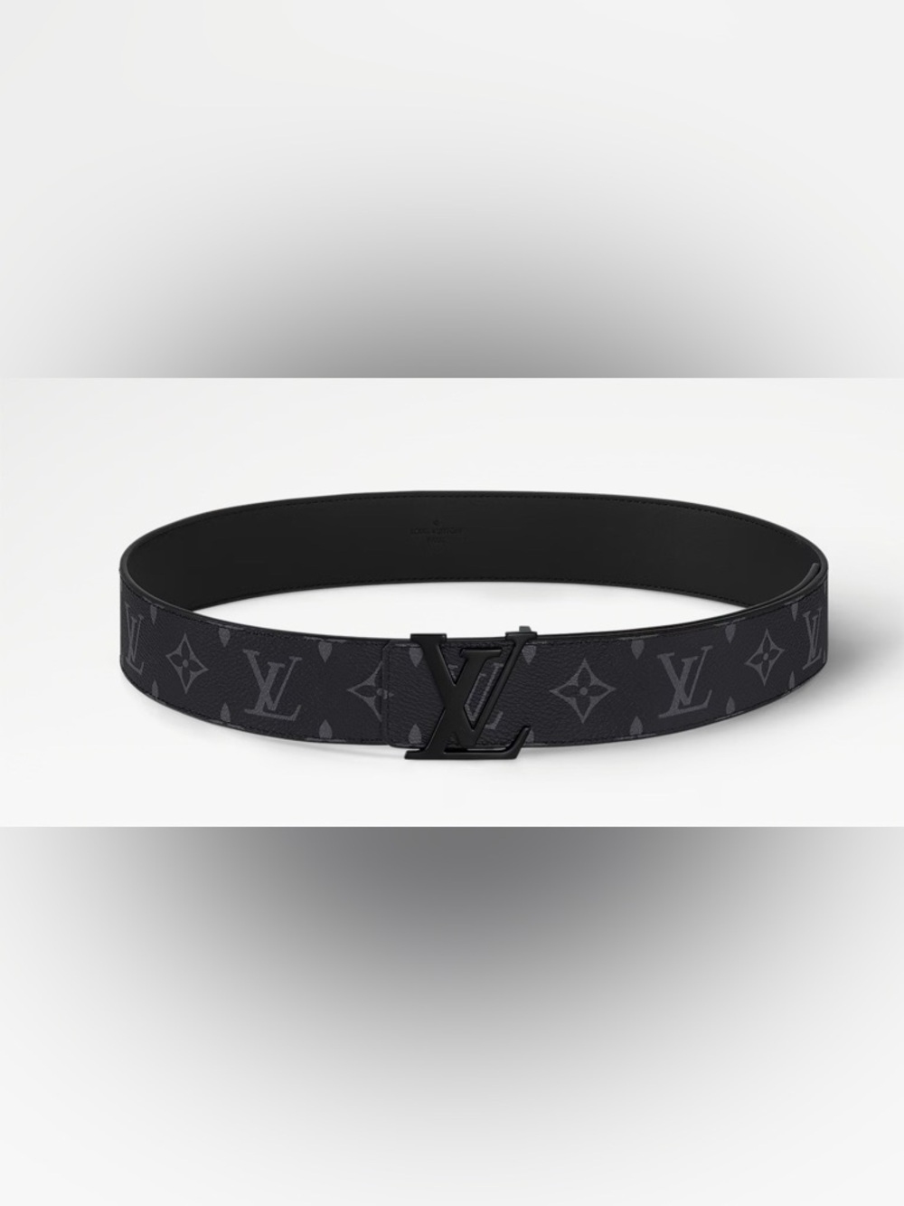 Louis Vuitton Men’s Black Monogram Eclipse LV Initiales Belt